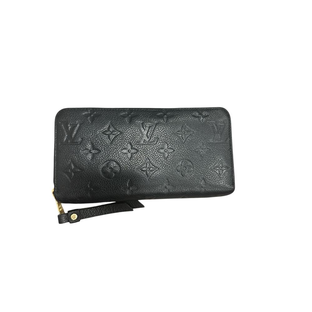 Authentic Louis Vuitton Empreinte Zippy Wallet – Black – Full Set  78.